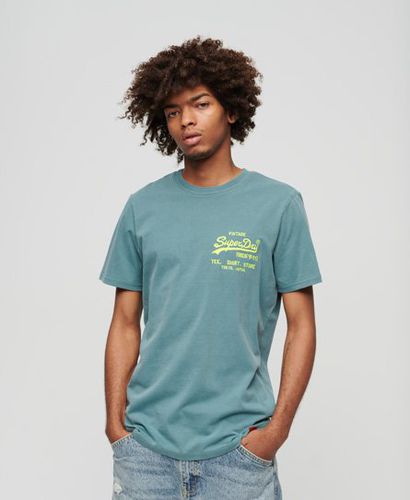 Men's Herren Neonfarbenes T-Shirt mit Vintage-Logo, Größe: S - Größe: S - Superdry - Modalova