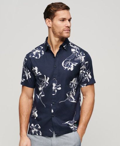 Men's Herren und Kurzärmeliges Hawaiihemd Bedruckt, Größe: L - Größe: L - Superdry - Modalova