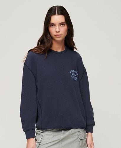 Women's Athletic Essentials Sweatshirt Navy / Richest Navy - Size: 10 - Superdry - Modalova