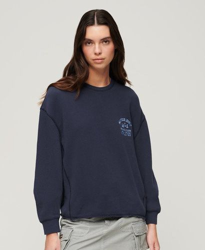 Women's Athletic Essentials Sweatshirt Navy / Richest Navy - Size: 6 - Superdry - Modalova