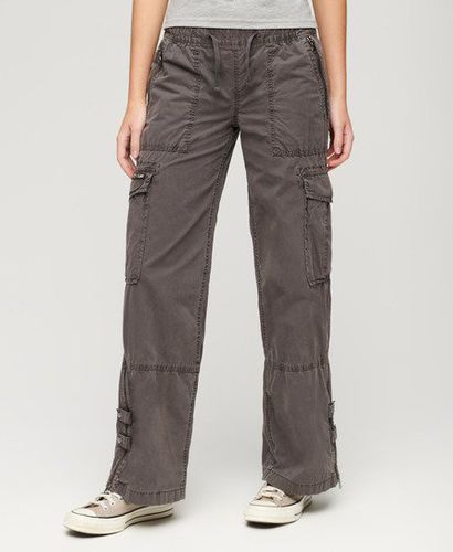 Women's Vintage Low Rise Elastic Cargo Pants Brown / Stonewash Taupe Brown - Size: 27 - Superdry - Modalova