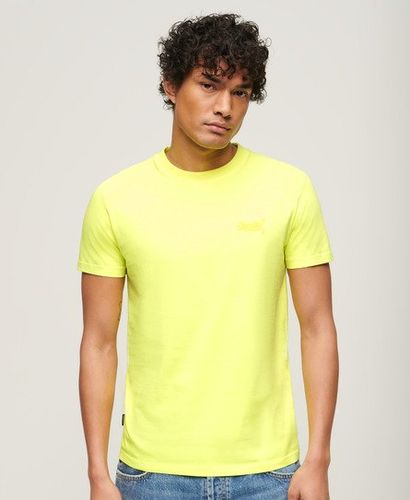 Men's Essential Logo Embroidered Neon T-shirt Yellow / Dry Fluro Yellow - Size: Xxxl - Superdry - Modalova
