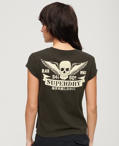 Damen Retro Rocker Kurzarm-T-Shirt - Größe: 40 - Superdry - Modalova