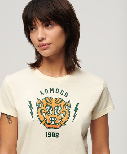 Women's x Komodo Tiger Fitted T-Shirt White / New Chalk White - Size: 10 - Superdry - Modalova