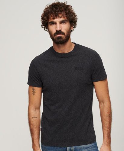 Men's Organic Cotton Essential Logo T-Shirt Black / Raven Black Marl - Size: S - Superdry - Modalova