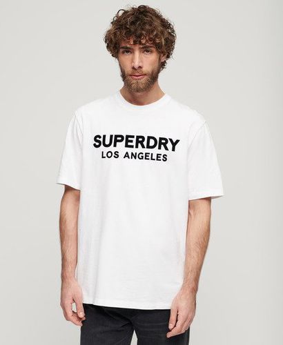 Men's Luxury Sport Loose Fit T-Shirt White / Brilliant White - Size: M - Superdry - Modalova
