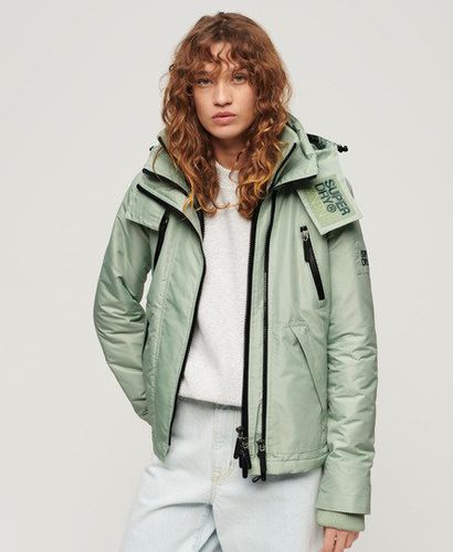 Women's Hooded Mountain Windbreaker Jacket Green / Sea Green - Size: 16 - Superdry - Modalova