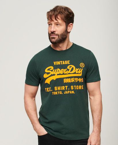 Men's Neon Vintage Logo T-Shirt Green / Enamel Green - Size: S - Superdry - Modalova