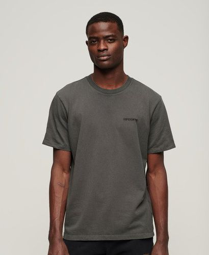 Men's Overdyed Logo Loose T-Shirt / Dark Slate Grey - Size: M - Superdry - Modalova