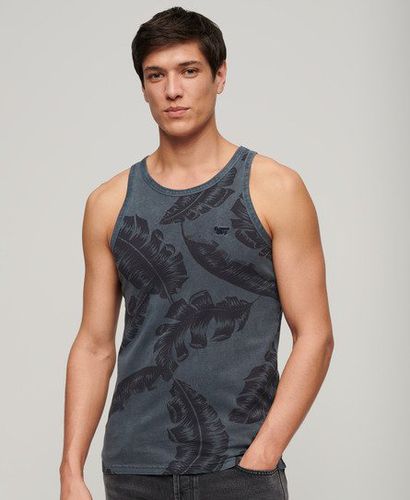 Men's Vintage Overdyed Printed Vest / Eclipse - Size: L - Superdry - Modalova