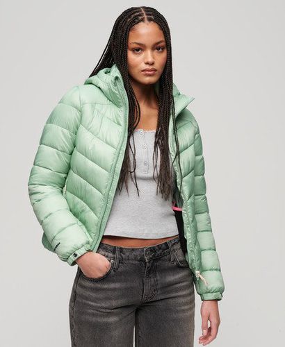 Women's Hooded Fuji Padded Jacket Green / Sea Green - Size: 16 - Superdry - Modalova