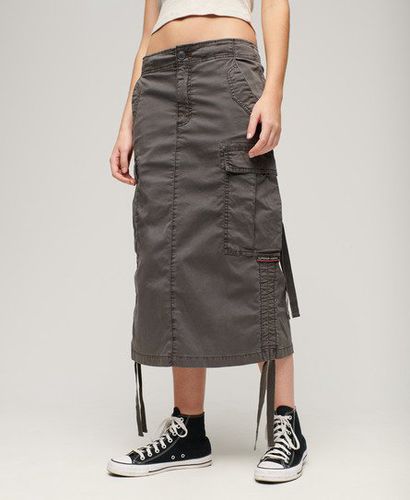 Women's Cargo Midi Skirt Grey / Asphalt Grey - Size: 8 - Superdry - Modalova