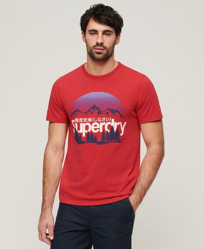 Men's Great Outdoors Graphic T-shirt Red / Ferra Red Marl - Size: S - Superdry - Modalova