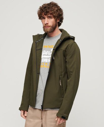 Men's Hooded Soft Shell Trekker Jacket Khaki / Army Khaki - Size: L - Superdry - Modalova