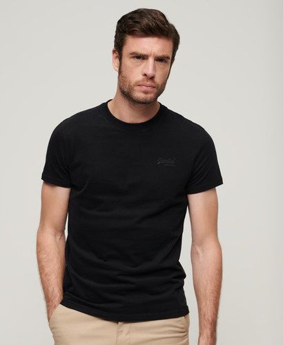 Men's Organic Cotton Essential Logo T-Shirt Black / Black/black - Size: L - Superdry - Modalova