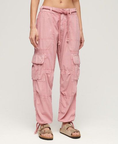 Women's Lightweight Beach Cargo Pants Pink / Soft Pink - Size: 28 - Superdry - Modalova
