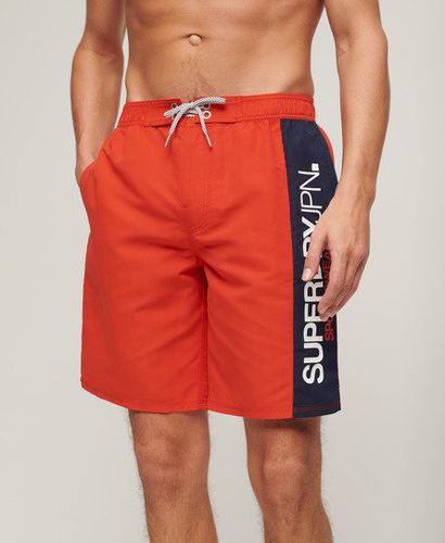 Men's Sportswear Logo 19 Inch Recycled Boardshorts Red / Apple Red - Size: L - Superdry - Modalova