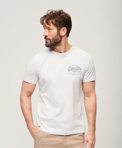 Men's Vintage Logo Heritage Chest T-Shirt Grey / Flake Grey Marl - Size: L - Superdry - Modalova