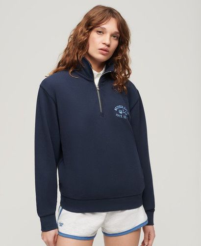 Damen Athletic Essentials Sweatshirt mit Halblangem Reißverschluss - Größe: 40 - Superdry - Modalova