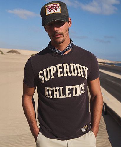Herren Vintage Athletic Kurzarm-T-Shirt mit Logo-Druck, Größe: S - Superdry - Modalova