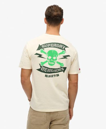 Men's Lo-fi Punk Graphic Loose T-Shirt Cream / Rice White - Size: L - Superdry - Modalova