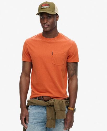 Herren Gewaschenes Essential T-Shirt mit Tasche - Größe: Xxl - Superdry - Modalova