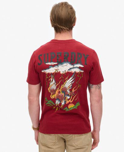 Men's Tattoo Graphic T-Shirt Red / Winery Red - Size: Xxl - Superdry - Modalova