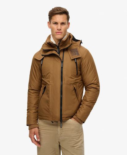 Men's Hooded Mountain Windbreaker Jacket Brown / Denim Co Tobacco Brown - Size: L - Superdry - Modalova