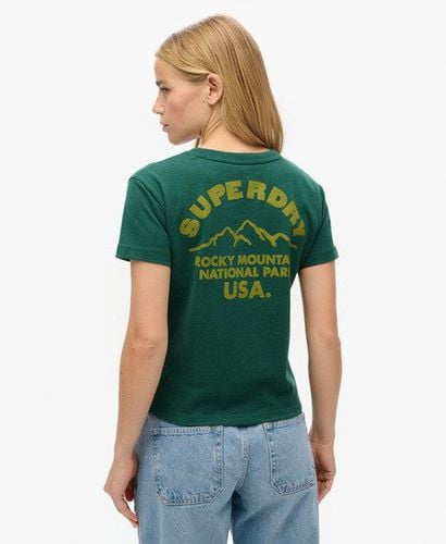 Women's Lo-fi Outdoor Fitted T-Shirt Green / Bengreen Marl - Size: 16 - Superdry - Modalova