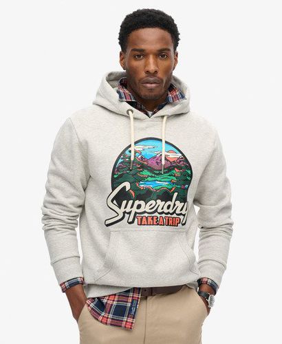 Herren Travel Postcard Hoodie mit Grafik - Größe: L - Superdry - Modalova