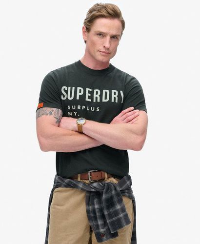 Men's Surplus Graphic T-Shirt Black / Washed Surplus Black - Size: L - Superdry - Modalova