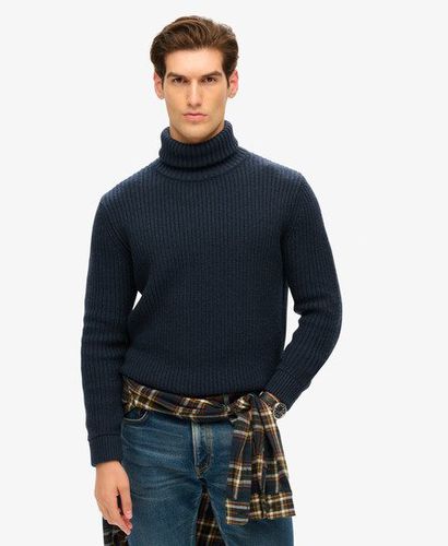 Men's The Merchant Store - Textured Roll Neck Jumper Navy / Merchant Navy - Size: S - Superdry - Modalova