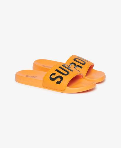 Men's Vegan Core Pool Sliders Orange / Bright Marigold/black - Size: 6-7 - Superdry - Modalova