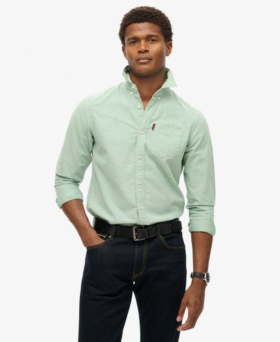 Men's Long Sleeve Oxford Shirt Green / Sage Green - Size: L - Superdry - Modalova