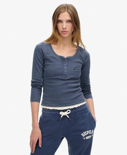 Damen Athletic Button-down-Langarmoberteil - Größe: 34-36 - Superdry - Modalova