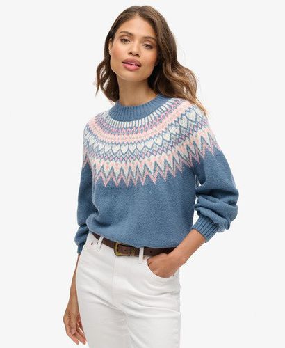 Women's Slouchy Pattern Jumper White / Ecru Multi - Size: 8 - Superdry - Modalova