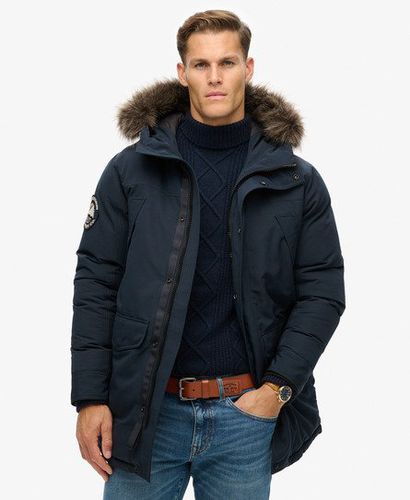 Herren Everest Parka mit Kunstfellbesatz - Größe: L - Superdry - Modalova