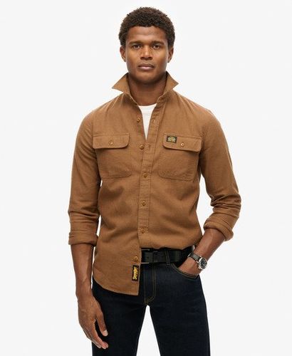 Men's Trailsman Relaxed Fit Overshirt Brown / Sandstone Brown - Size: S - Superdry - Modalova