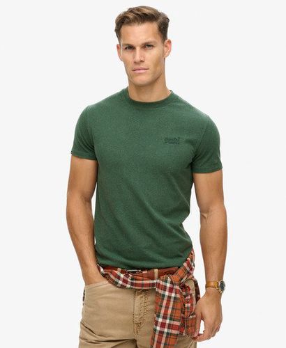 Men's Organic Cotton Essential Logo T-Shirt Green / Buck Green Marl - Size: M - Superdry - Modalova