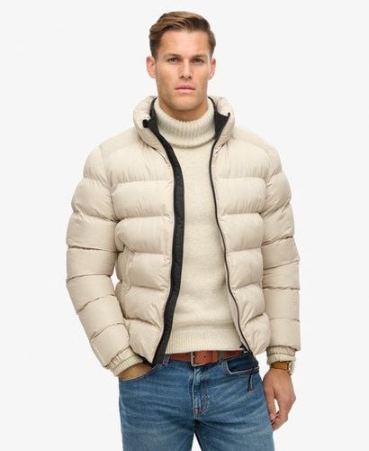 Men's Sports Puffer Jacket Beige / Chateau Gray - Size: S - Superdry - Modalova