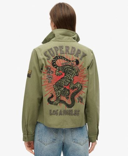 Damen Verzierte Military-Jacke - Größe: 38 - Superdry - Modalova