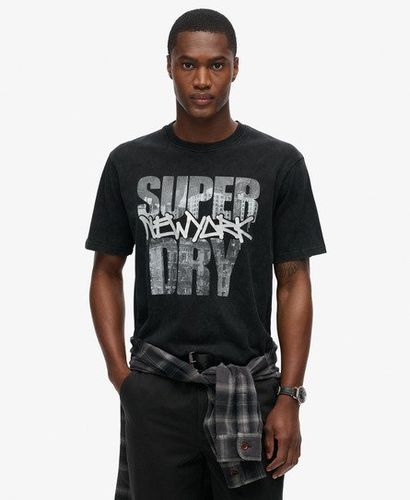 Men's Photographic Skate Loose T-Shirt Black - Size: M - Superdry - Modalova