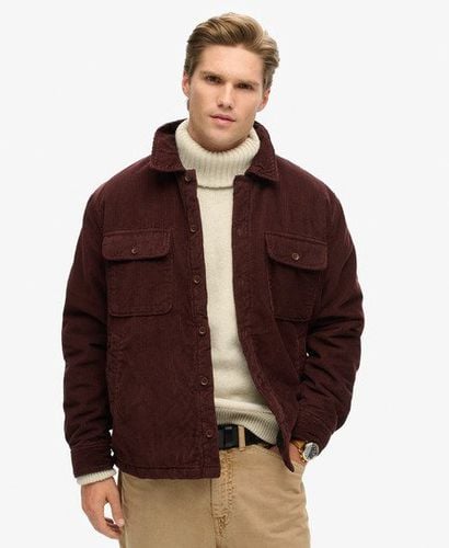 Men's Surplus Corduroy Overshirt Brown / Bitter Chocolate Brown - Size: L - Superdry - Modalova