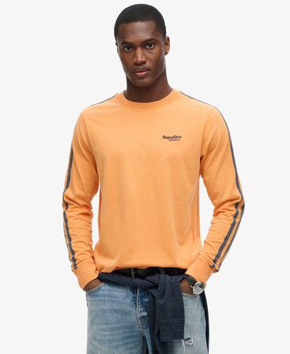 Men's Essential Logo Retro Long Sleeve Top Orange / Dark Spiced Orange - Size: M - Superdry - Modalova