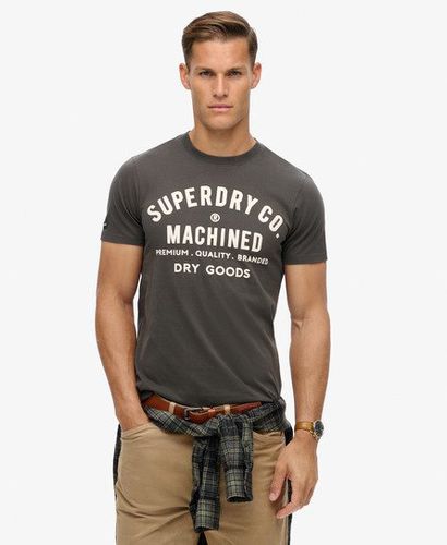 Men's Machined Goods Workwear T-Shirt Black/Cream / Vintage Black - Size: M - Superdry - Modalova