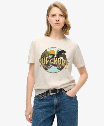 Damen Lässiges Travel Souvenir T-Shirt - Größe: 38 - Superdry - Modalova