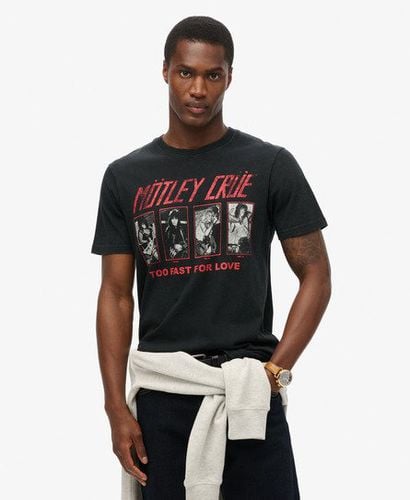 Men's Mötley Crüe x Limited Edition T-Shirt Black / Heavy Amp Black - Size: M - Superdry - Modalova