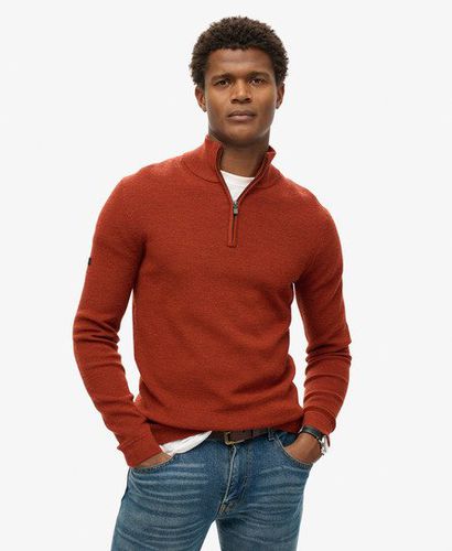 Men's Merino Half Zip Jumper Brown / Bombay Brown - Size: Xxxl - Superdry - Modalova