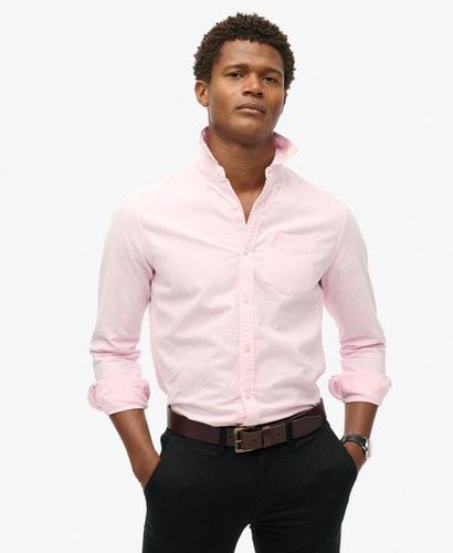 Men's Long Sleeve Oxford Shirt Pink / City Pink - Size: L - Superdry - Modalova