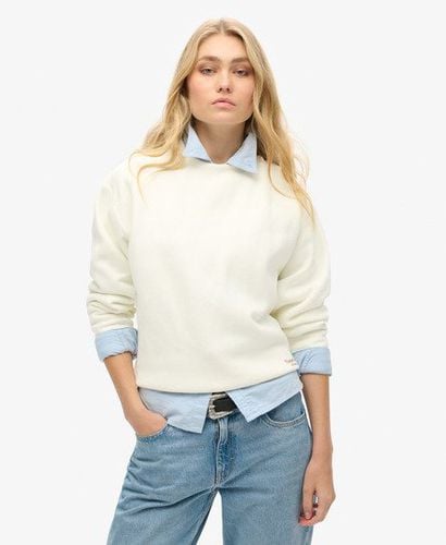 Women's Essential Logo Relaxed Fit Sweatshirt White / Off White - Size: 16 - Superdry - Modalova